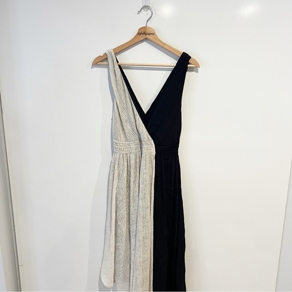 MAEVE BY ANTHROPOLOGIE Elisabel Two Tone Asymmetrical Midi Dress - Picture 5 of 6